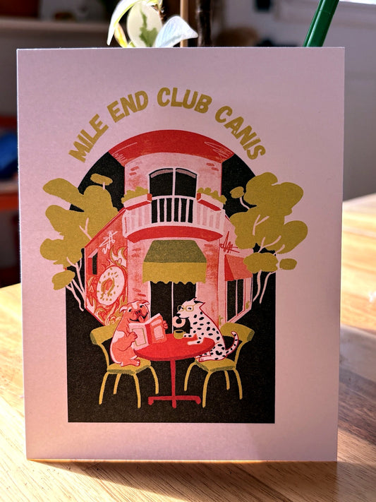 Carte postale Club Canis | Mile End Montréal